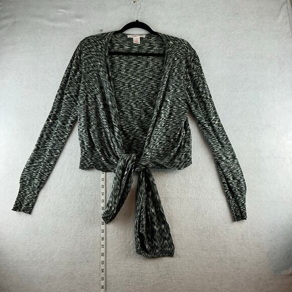 Nine & Company Cardigan Sweater Women's Large Silk Cotton Waterfall Space Dye - Picture 2 of 11